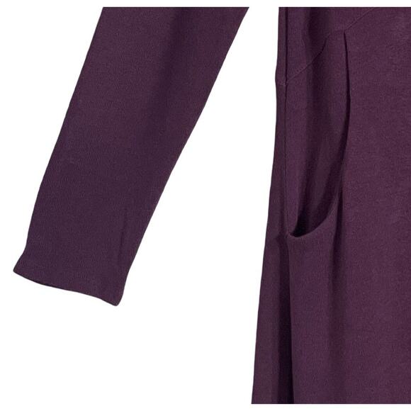 Chicos Top Womens Size MP Purple Oversized Pullover Long Sleeve Tunic Lightweigh - Picture 5 of 8